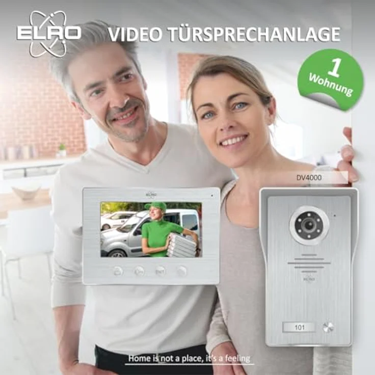 Elro Video-Türsprechanlage DV4000 (Haustür, innenbereich, Außenbereich, 2-tlg., Türklingel, Kamera, Video Türsprechanlage) – Bild 3
