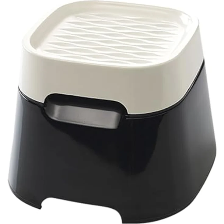 Savic Ergo Cube Wassernapf, 22x22x16 cm, mit gummierter Kante, sort/hvid – Bild 1