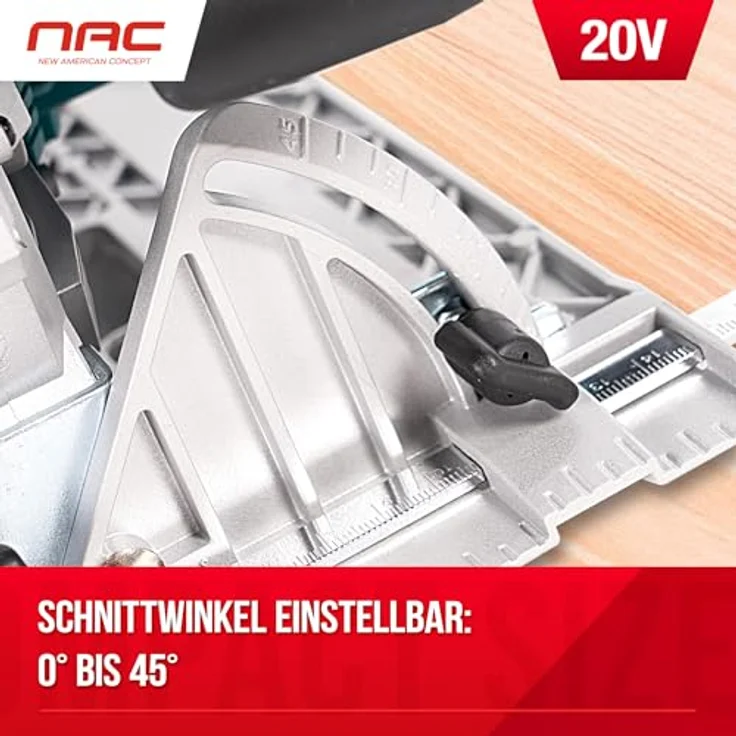 NAC Handkreissäge NEW AMERICAN CONCEPT, Akku-Kreissäge mit Laserführung, 20 V, 165 mm Sägeblattdurchmesser, ohne Akkus und Ladegerät – Bild 3