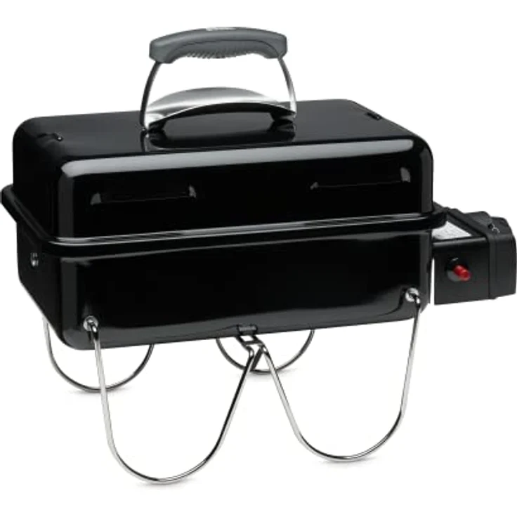 Weber Go-Anywhere, tragbarer Gasgrill mit 2100 W, 1 Zone, porzellanemaillierter Deckel, zuverlässige Zündung – Bild 3