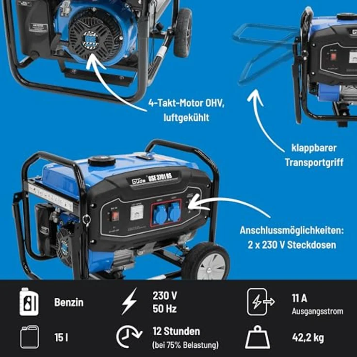 Güde Stromerzeuger GSE 3701 RS, 4 kW - 40728 – Bild 4
