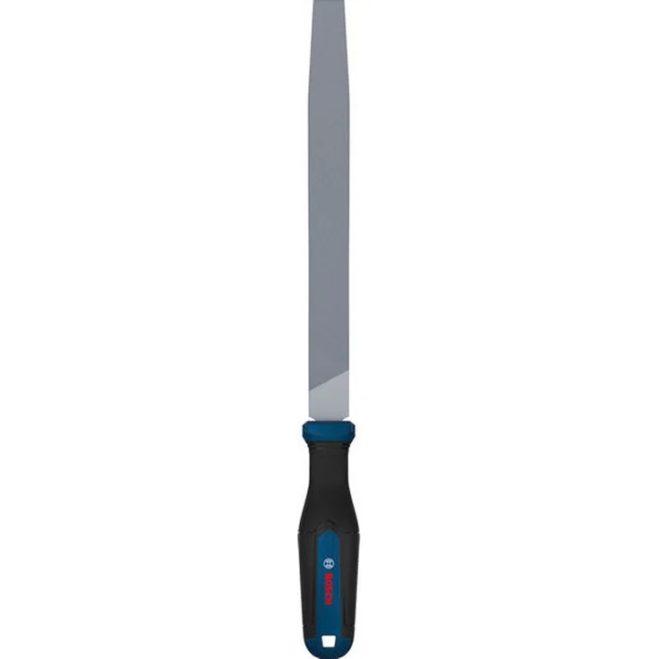 BOSCH Werkstattfeile Flachfeile 200 mm (8 Zoll), C-Stahl, für präzises Entgraten und Glätten von Metall