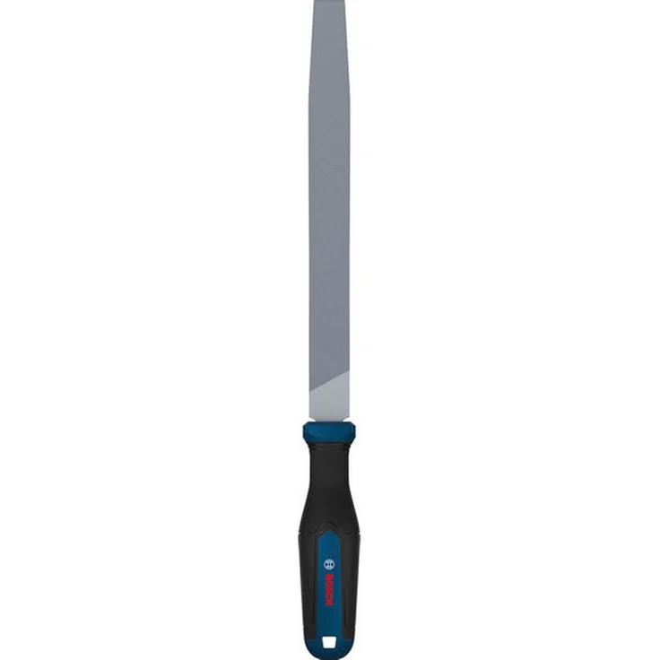 BOSCH Werkstattfeile Flachfeile 200 mm (8 Zoll), C-Stahl, für präzises Entgraten und Glätten von Metall