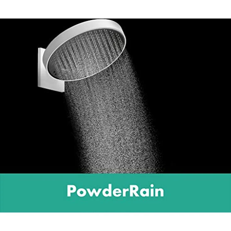 hansgrohe Duschbrause Kopfbrause RAINFINITY 360 1jet mattweiß Deckenmontage (Strahlart: PowderRain, 23.60 l/min) – Bild 4