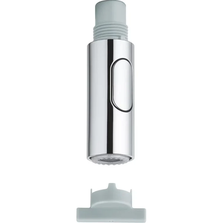 Grohe Küchenarmatur Spülbrause, Laminarstrahl/Brausestrahl mit automatischer Rückstellung, SpeedClean Antikalk-System, chrom