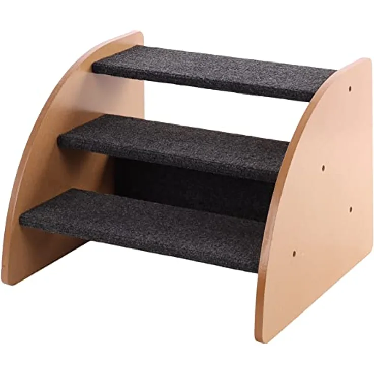 Flamingo Hundetreppe KARPI Grau, MDF, 41,5x38,5x30CM