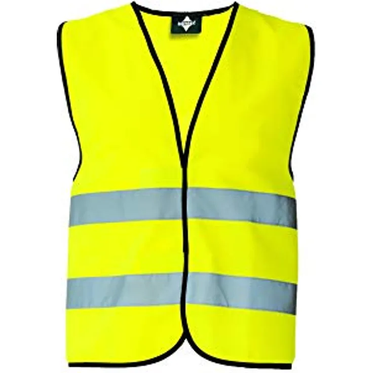 korntex Warnweste Herren EN ISO 20471, reflektierende Warnschutzweste mit verstellbaren Klettverschlüssen, schwarz