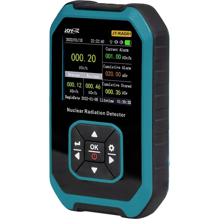 Joy-it Metalldetektor JT-RAD01 Geigerzähler Strahlung: Beta, Gamma, Röntgen akustisch, robustes Design, Lithium-ION Akku (blau) - Preisvergleich – Bild 1