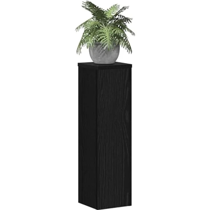 vidaXL Blumenständer, 2 Stück, schwarzes Eichen-Finish, 17x17x60 cm, Holzwerkstoff – Bild 3