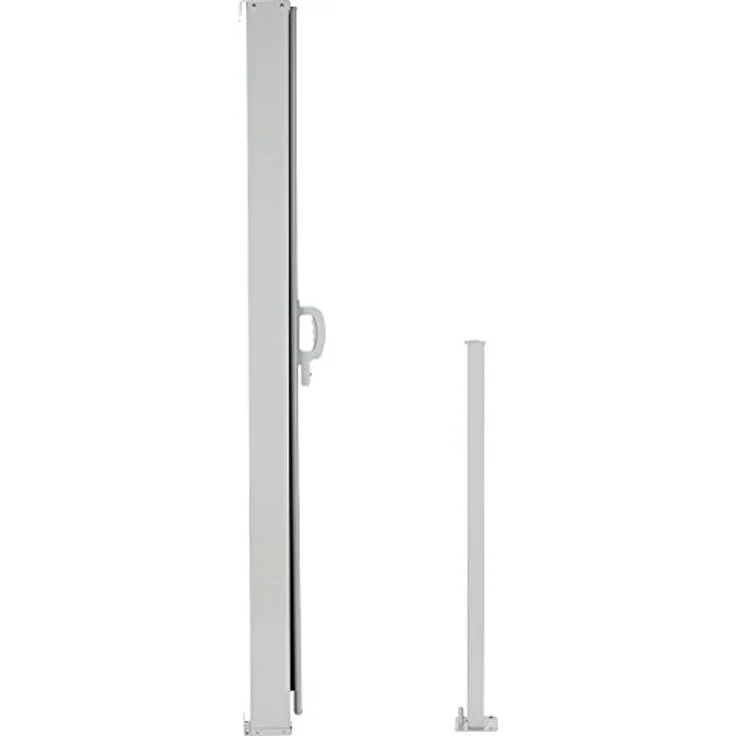 Mucola Seitenmarkise ausziehbar Sichtschutz blickdicht Seitenrollo Wandhalterung Sichtschutzwand Windschutz - Schwarz 160x300 cm – Bild 3