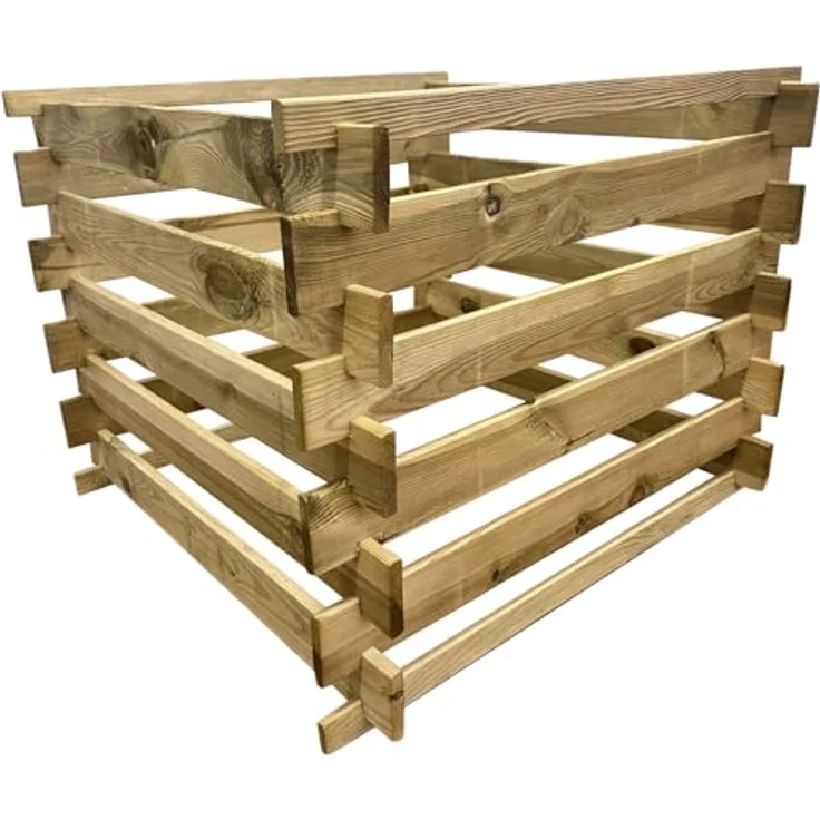 Steckkomposter Holz Kompostsilo Bausatz 90x90x70cm Komposter – Bild 1