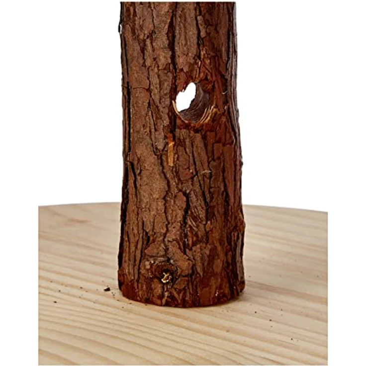 Kerbl Outdoor-Spielzeug Nagerzubehör Futterbaum Holz - Stamm mit Löchern, ca. 30 cm, natur – Bild 4