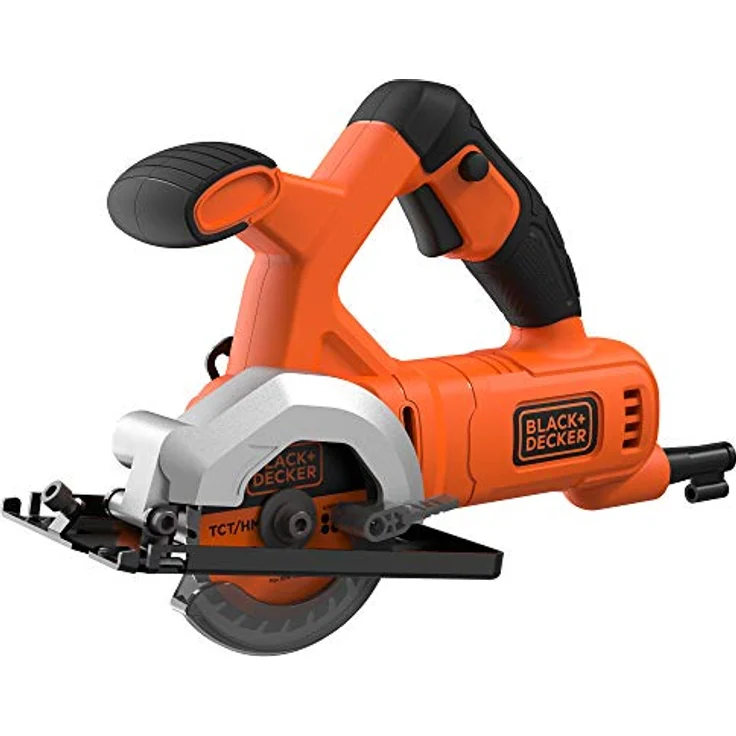 Black+Decker BES510-QS Kompakt-Handkreissäge (400 Watt, mit Zweithandgriff, werkzeuglose Schnitttiefenverstellung, Staubabsaugvorrichtung, inkl Grob und 1x Feinsägeblatt) – Bild 2