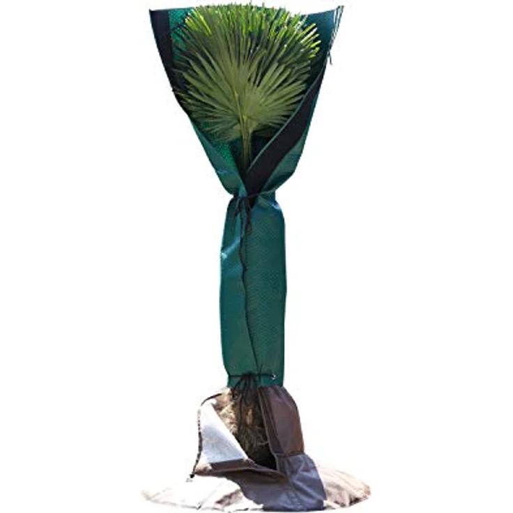 Bio Green Stammschutz für Palmen und Bäume | schützt vor Wind, Regen, Feuchtigkeit, Schnee und Frost | atmungsaktiver Vliesmantel für Stämme bis Ø 35 cm | 150 cm hoch – Bild 1