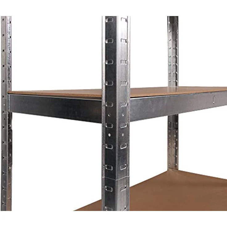 ONDIS24 Schwerlastregal Metallregal Thomas, Lagerregal 90 x 40 x 180 (H) cm, Steckregal 5X 175kg belastbar, Grau – Bild 6