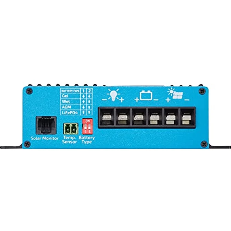 ECTIVE MPPT-Laderegler SC 20-12/24V, 20A, 240/480 Wp, 50V, mit Temperatursensor, PV Überlastungs- & Überspannungsschutz, in Schwarz - Solarregler & Ladegerät Controller – Bild 4