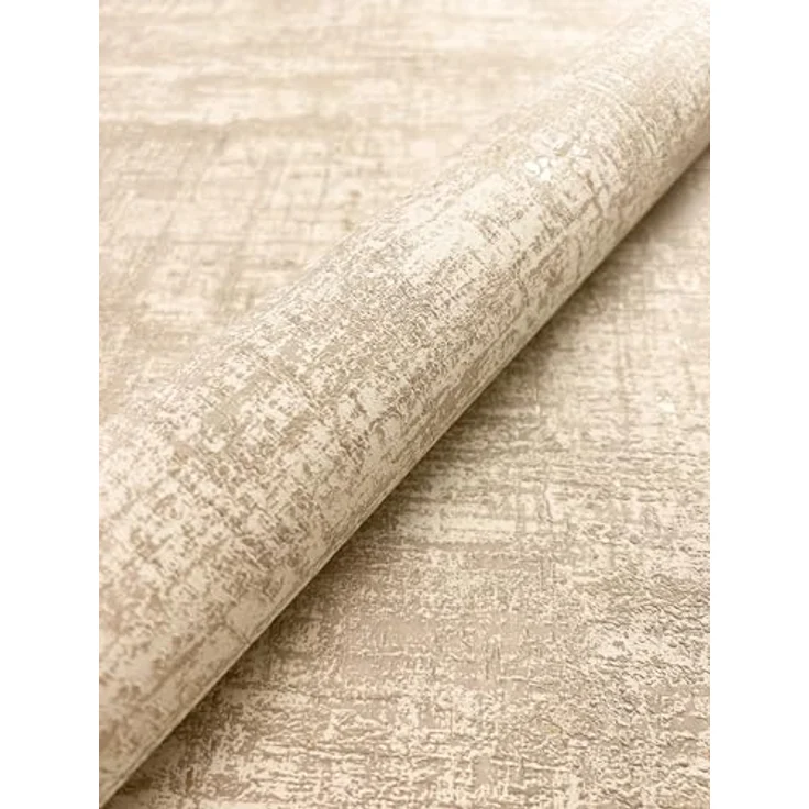Newroom Vliestapete Beige Betonoptik, Industrial Used Look mit Metallic Glanz, 10,05 m x 0,53 m – Bild 2