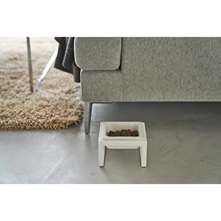 Yamazaki TOWER 5816 Futternapfständer einzeln, 300ML, Weiß, Stahl/Keramik, Pet Food Bowl Stand, Single – Bild 4