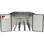 Albatros Premium Fahrradgarage, verzinktes Metall in Anthrazit (RAL 7016) für bis zu 4 Fahrräder, wetterfest und stabil, 259x313x192cm
