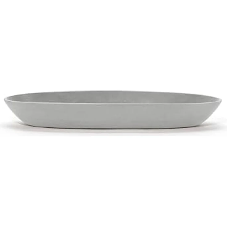 ECOPOTS Blumentopfuntersetzer SAUCER OVAL White Grey, aus innovativem Recyclingkunststoff, bruchsicher und UV-beständig – Bild 2