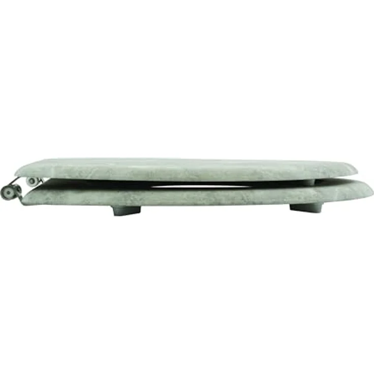 MSV WC-Sitz Stonehenge, MDF mit Edelstahl-Scharnieren, grau, 42,5 cm x 36,5 cm x 5 cm – Bild 4