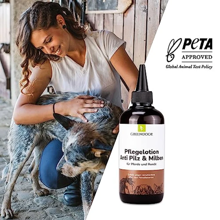 GREENDOOR Fellpflege Pflegelotion bei Pilz- und Milbenbefall, natürliche Hautregeneration und juckreizstillend, 100% Rezyklat – Bild 2