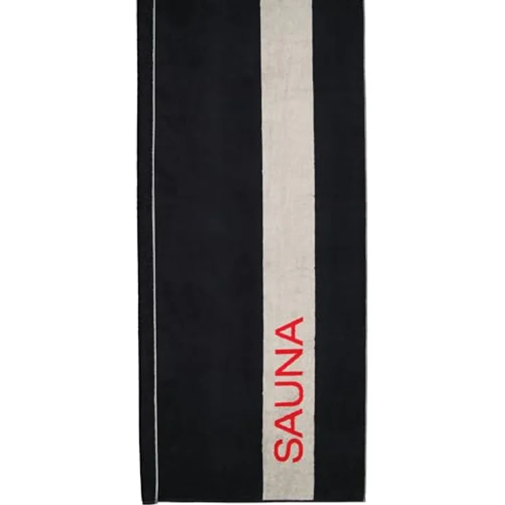 Cawoe Saunatuch 6238, Schwarz, 80x200 cm, hochwertiger Frottierstoff für Freizeit und Wellness – Bild 2