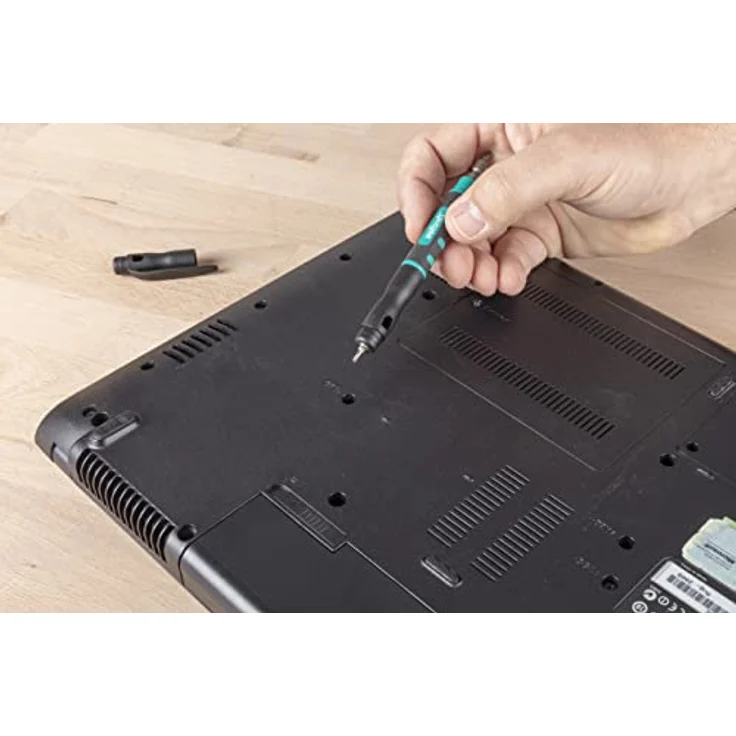 Wolfcraft Mikro-Bit-Pen 8736000, 132mm mit 4 Wendeklingen für Mikro-Schrauben, inkl. Magnetkappe und Clip – Bild 4