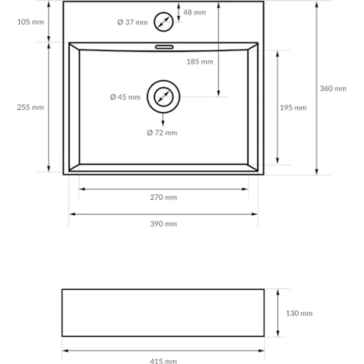ECD Germany Waschbecken – Bild 6