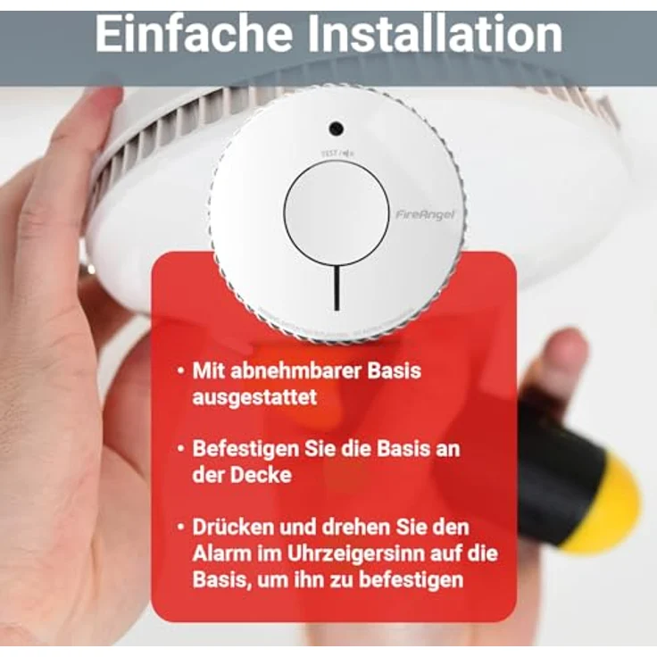FireAngel FA6120, Rauchmelder mit 10-Jahres-Batterie und Q-Label für optimalen Brandschutz – Bild 5