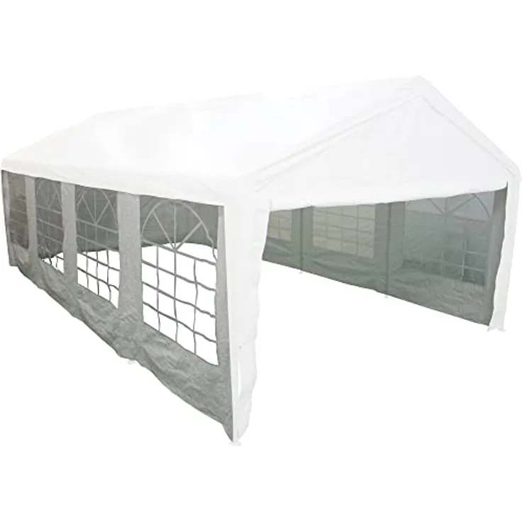 SIENA GARDEN Seitenteile weiß zu Event Pavillon 4x8 Meter, Bezug aus Polyethylen, 140g-m² in weiß, 4 Stück