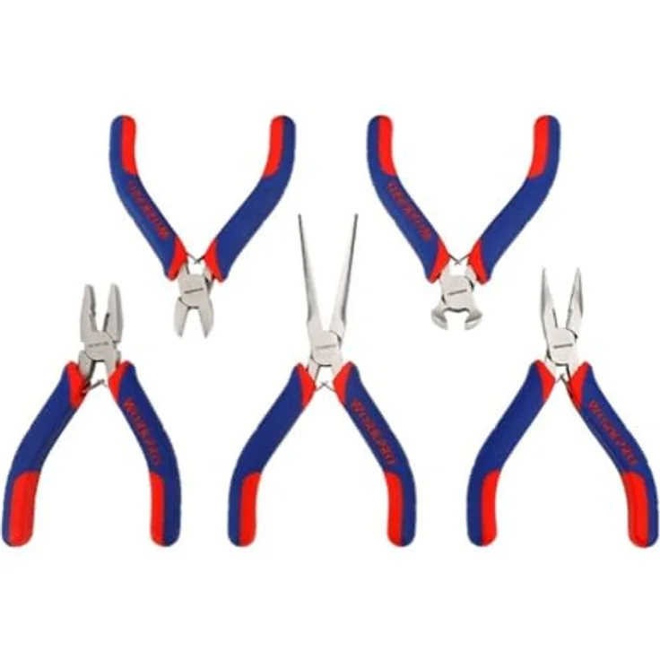 WORKPRO Miniaturzangen-Set, 5-teilig, mehrfarbig, kompakt 10 x 30 x 5 cm