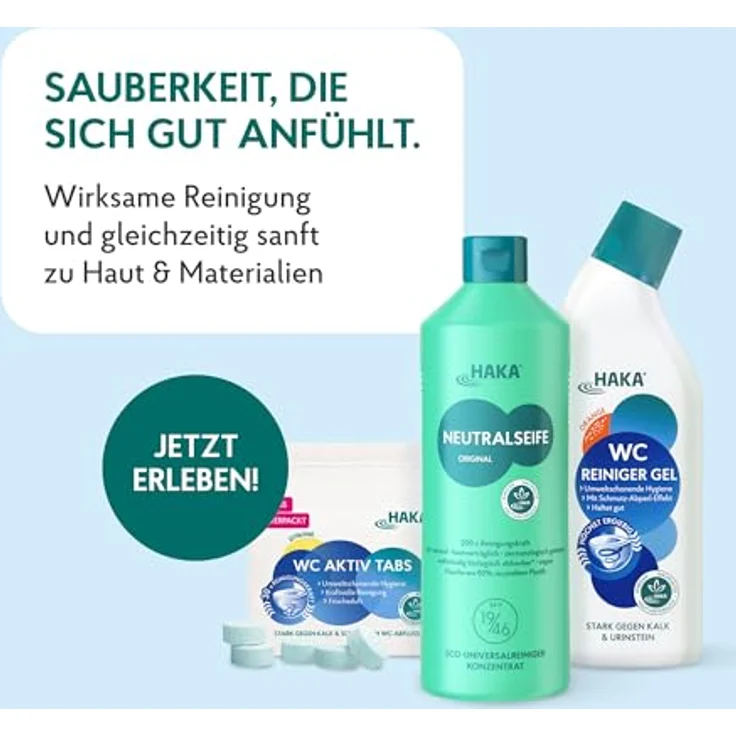HAKA Kraftreiniger Spray 500ml, Badreiniger mit natürlicher Milchsäure, biologisch abbaubar und materialschonend – Bild 7