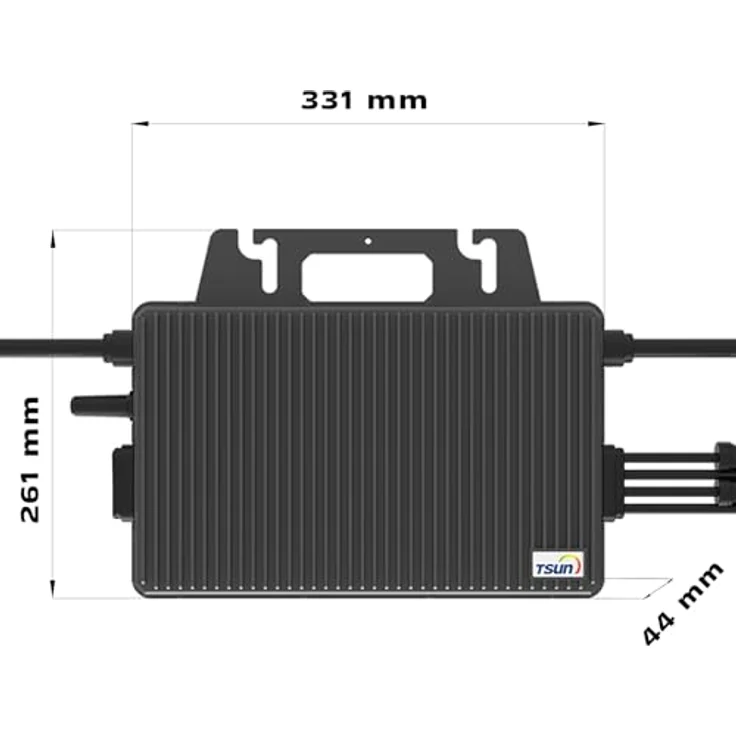 SUNNIVA TSUN Mikro-Wechselrichter 2000W TSOL-MS2000, IP67 wetterfest, 4 MPPT, Bluetooth & WiFi, inkl. 5m Anschlusskabel und 4x 1m Solar-Verlängerungen – Bild 3
