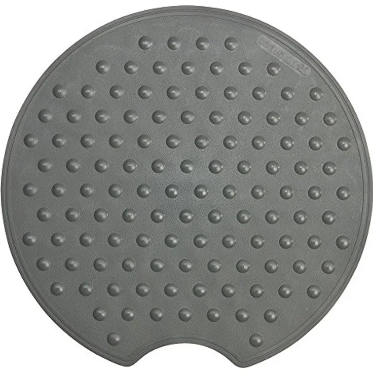 Sealskin Rotondo Sicherheitseinlage für Dusche und Badewanne, Farbe: Anthrazit, Material: Gummi, Durchmesser: 55 cm