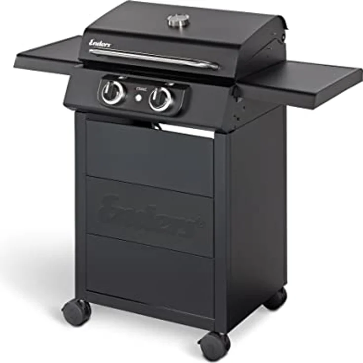 Enders® Elektrogrill eCRAVE 2, mit Gussrost, Grillwagen mit viel Stauraum, SIMPLE CLEAN™ Reinigungssystem, 2 leistungsstarke Heizelemente, formstabile Garhaube mit integriertem Thermometer #97116 – Bild 1