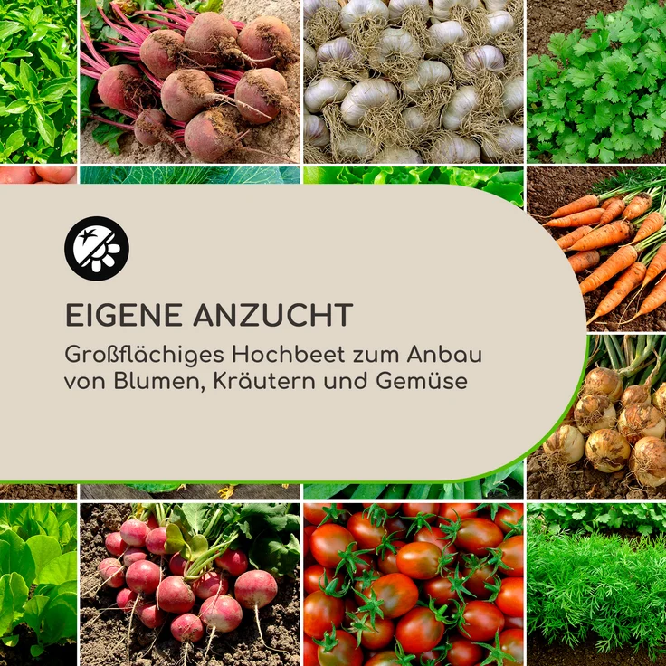 High Grow Straight Hochbeet 180 x 60 x 90 cm 970 l Stahl verzinkt Dunkelgrau - Preisvergleich – Bild 4