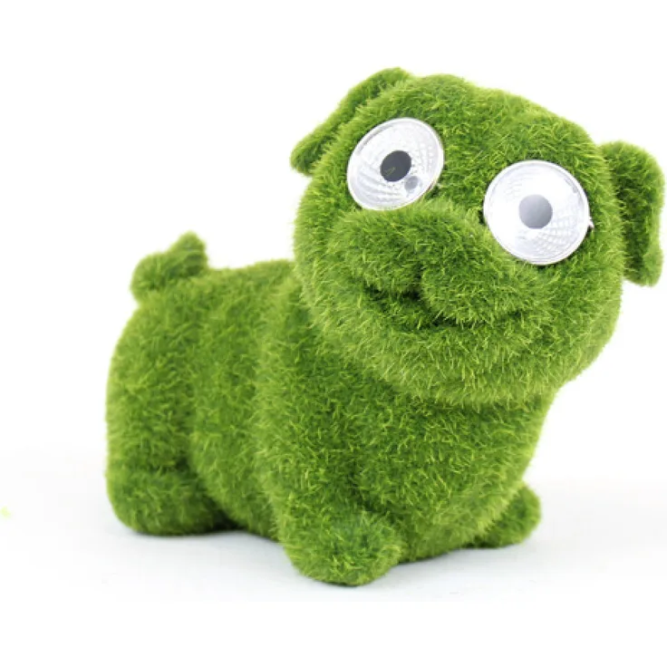 Easymaxx Solar Figur Hund in Moos Optik