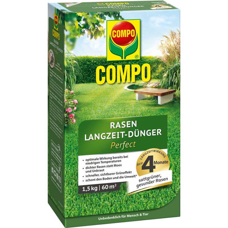 Compo GmbH Rasen Langzeit-Dünger Perfect 1,5 kg für 60 m²