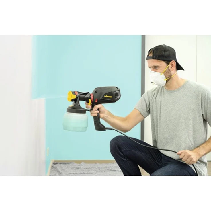 WAGNER Farbsprühsystem W 575 FLEXiO für Dispersions- und Latexfarben, Lacke und Lasuren im Innenbereich, 15 m² in 6 min, Behälter 1300 ml-800 ml, 630 W – Bild 5
