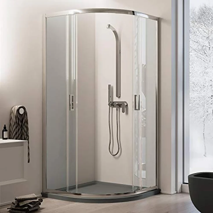 Eckeinstieg Duschkabine Runddusche 80x80 H198 Transparent 6mm Glas Mod. Ready – Bild 3