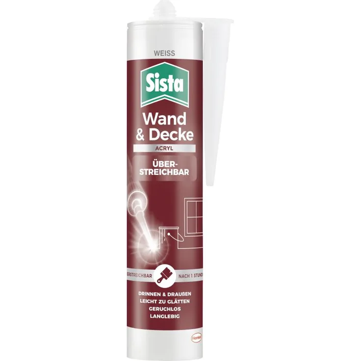 Sista Wand & Decke Acryl Herstellerfarbe Weiß SHPWH 280ml