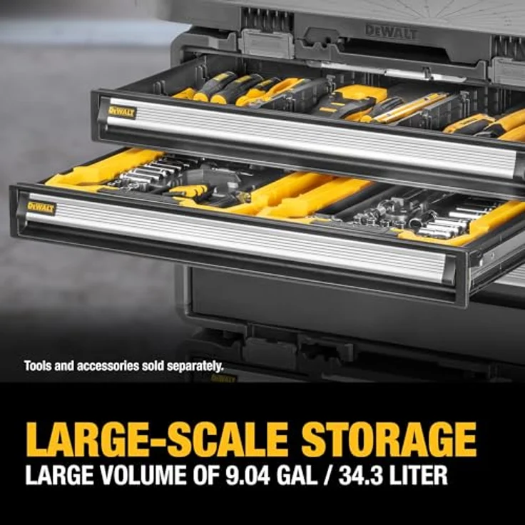 Dewalt ToughSystem dxl Modul mit zwei Schubladen, robuster Kunststoff-Korpus, kompatibel mit ToughSystem 1.0 und 2.0 – Bild 15