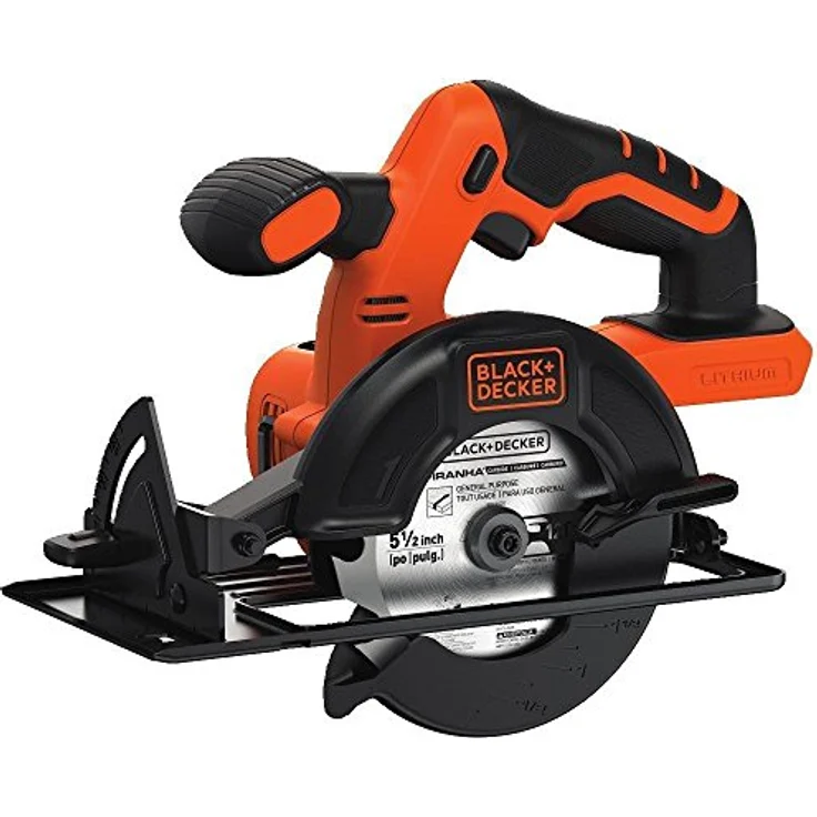 Black+Decker Akku-Kreissäge (18 V, 1,5 Ah,  140 mm, bis zu 43 mm Schnitttiefe einstellbar, gummierter Griff, elektrische Bremse, inklusive Ladegerät) BDCCS18 – Bild 2