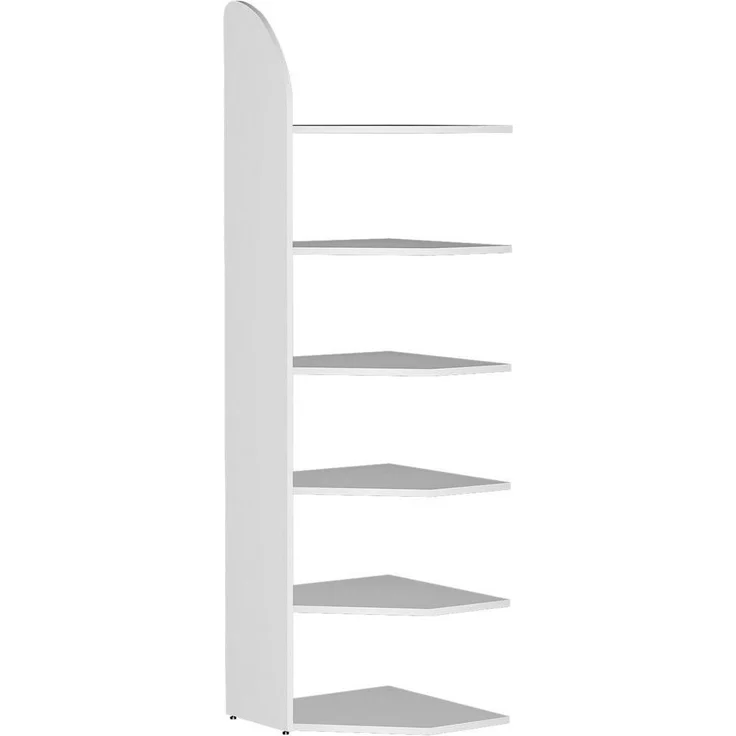 Kerkmann Kellerregal Eckregal Dante, weiß, 6 Ordnerhöhen, hoch belastbar, variable Türen, 60,0 x 32,5 - 60,0 x 225,0 cm