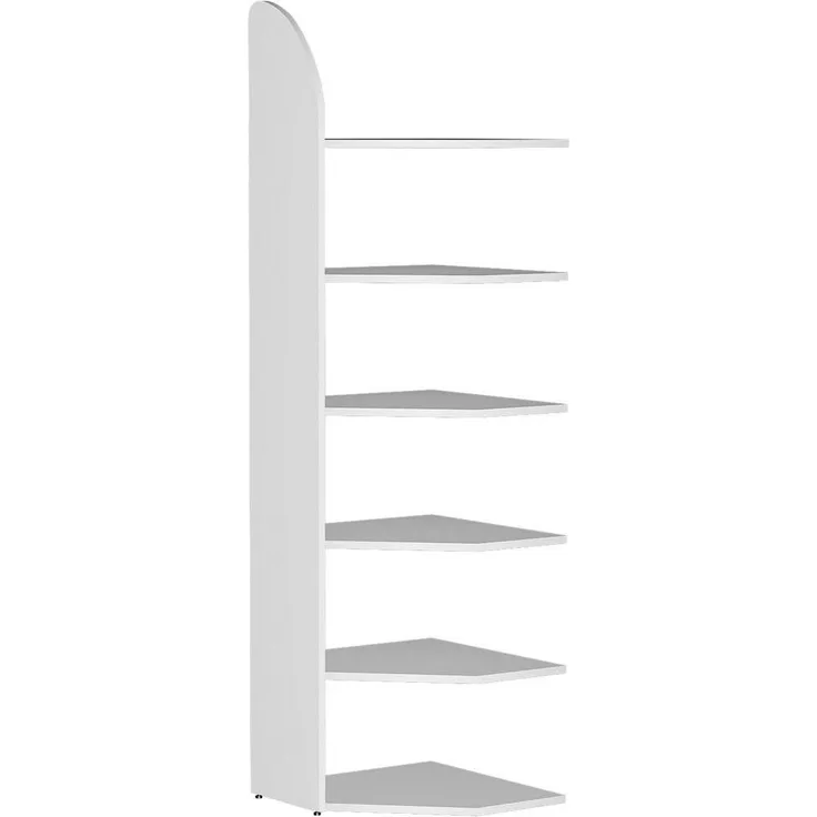 Kerkmann Kellerregal Eckregal Dante, weiß, 6 Ordnerhöhen, hoch belastbar, variable Türen, 60,0 x 32,5 - 60,0 x 225,0 cm