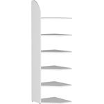 Kerkmann Kellerregal Eckregal Dante, weiß, 6 Ordnerhöhen, hoch belastbar, variable Türen, 60,0 x 32,5 - 60,0 x 225,0 cm
