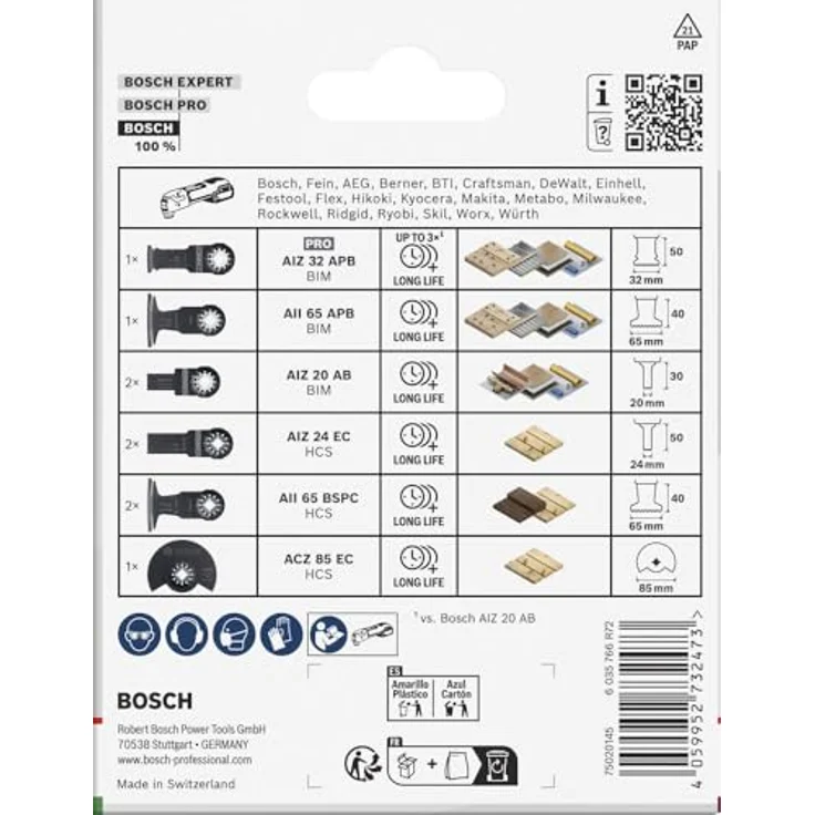 Bosch 9x Holz und Weichmetall Set, Multifunktionswerkzeug Zubehör für Nichteisenmetalle und Kunststoffplatten, Starlock-Aufnahme, 134 x 104 mm – Bild 4