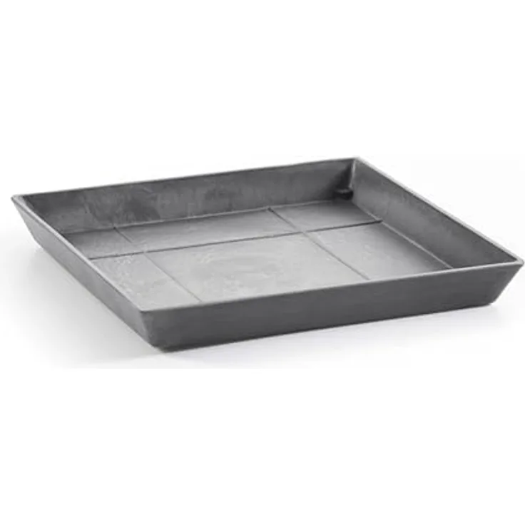 Ashortwalk Ecots, quadratischer Untersetzer aus recyceltem Kunststoff, Länge 28 cm x Höhe 3 cm, Grau