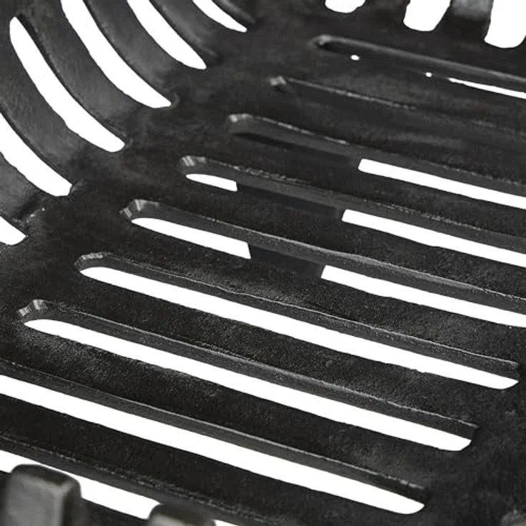Relaxdays Kaminrost, Schwarz, Gusseisen, 42x16x28 cm, für Kaminöfen und Grillkamine – Bild 6